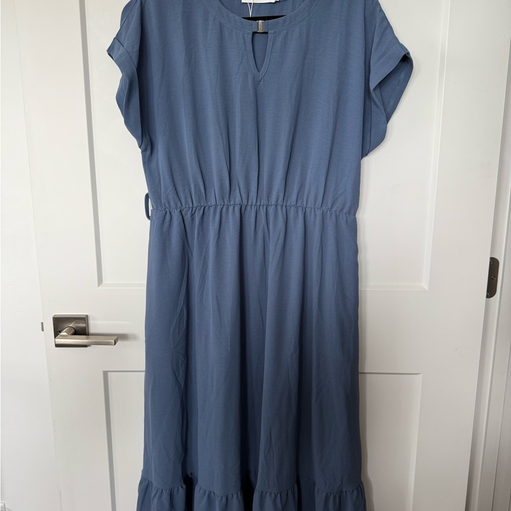 Ecowish Steel Blue Blouse